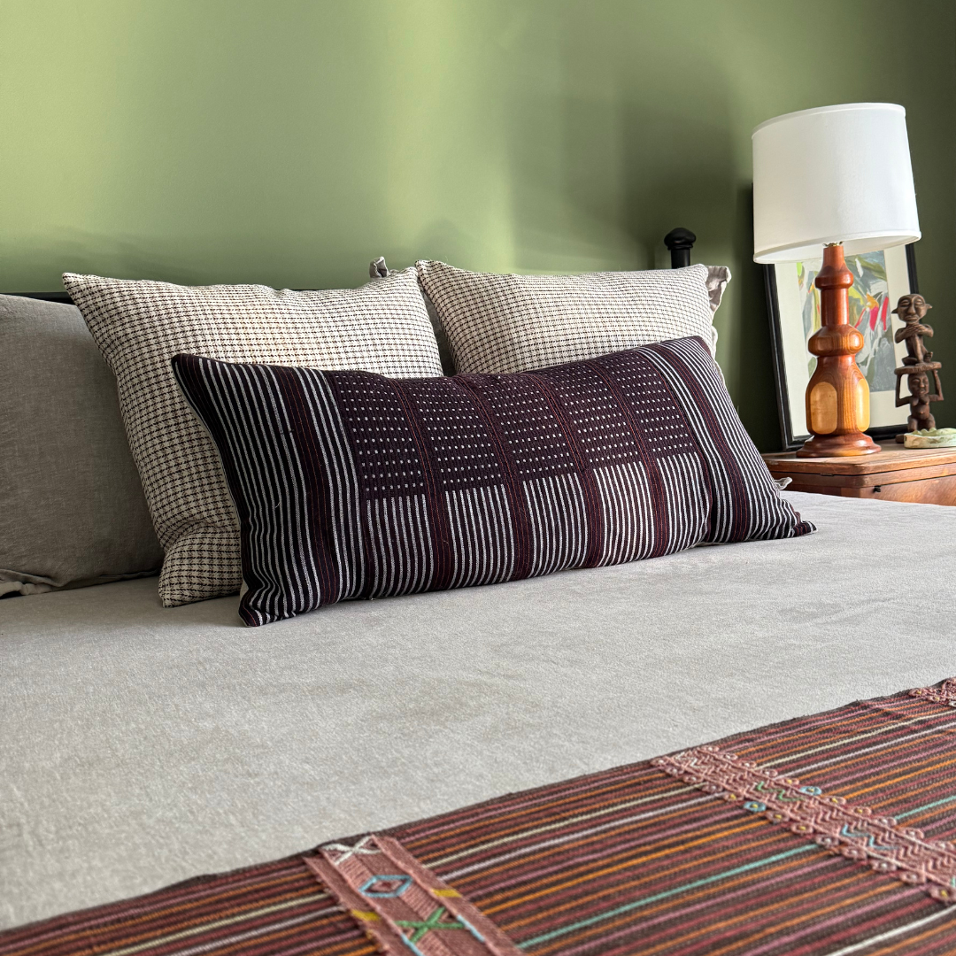 Natural Nettle Fiber Pillow Cover – Artisan-Made, Earth-Tone Home Décor