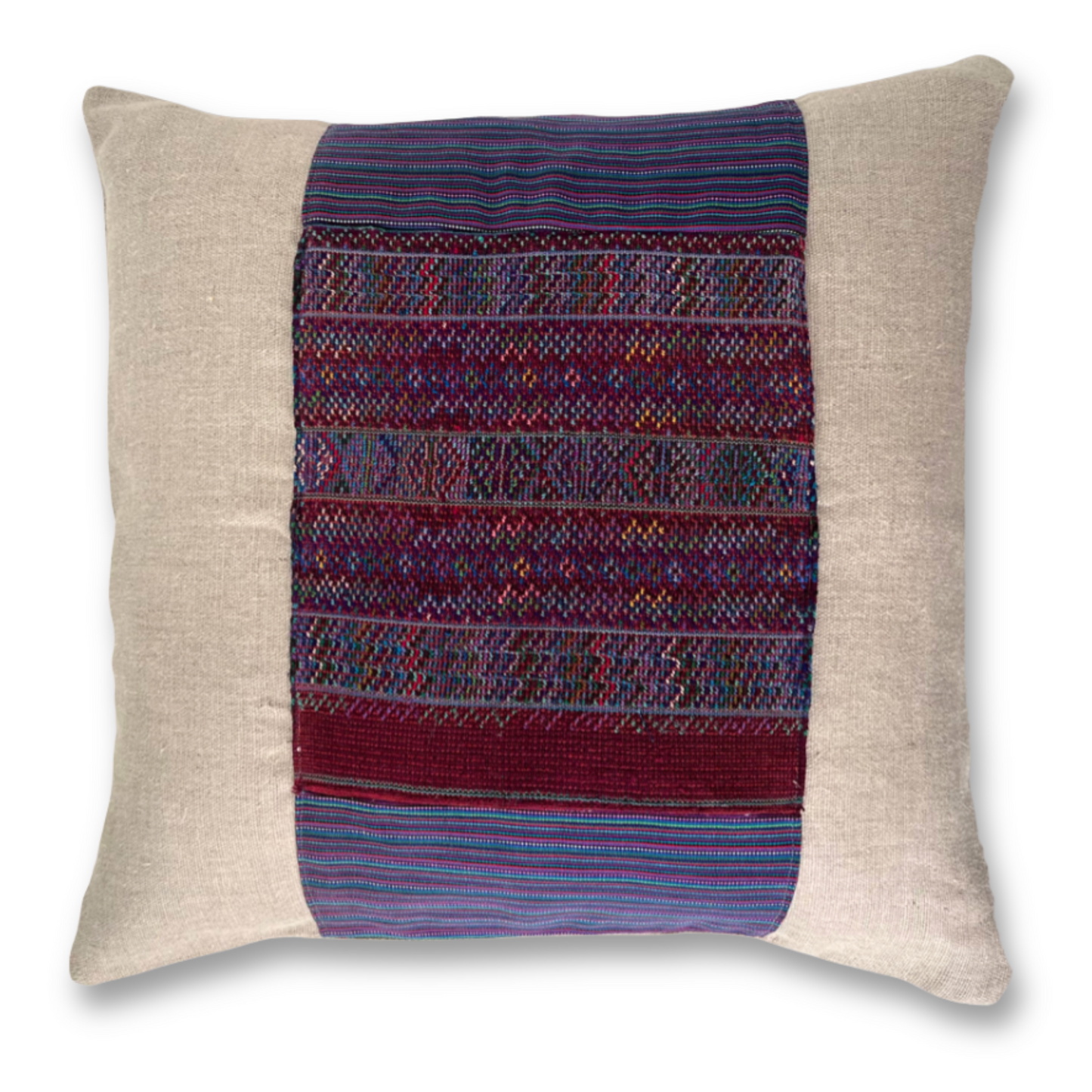 Huipil & Hemp Throw Pillow Cover