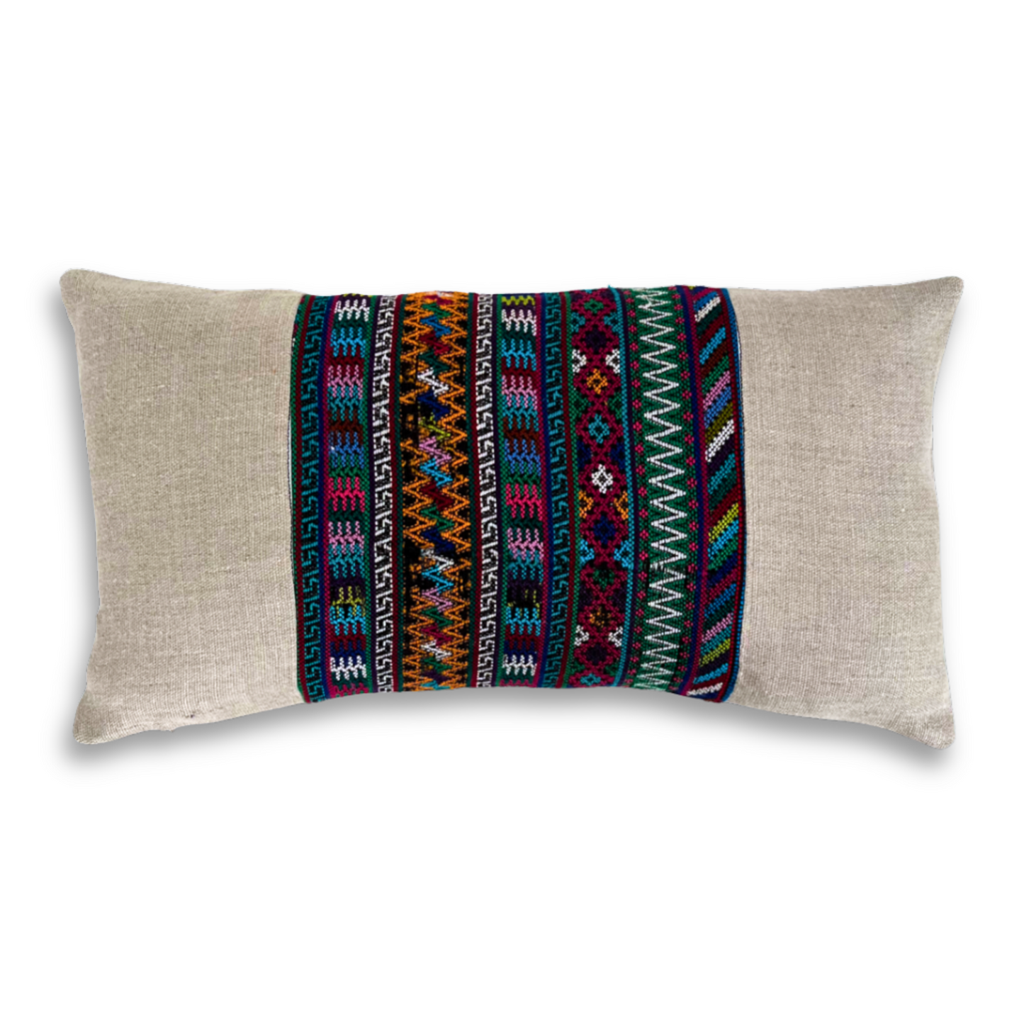 Huipil & Hemp Throw Pillow Cover