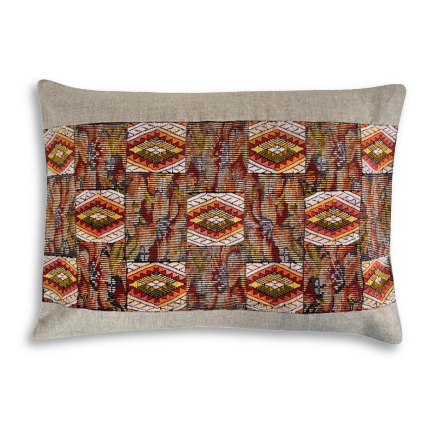 Huipil & Hemp Throw Pillow Cover