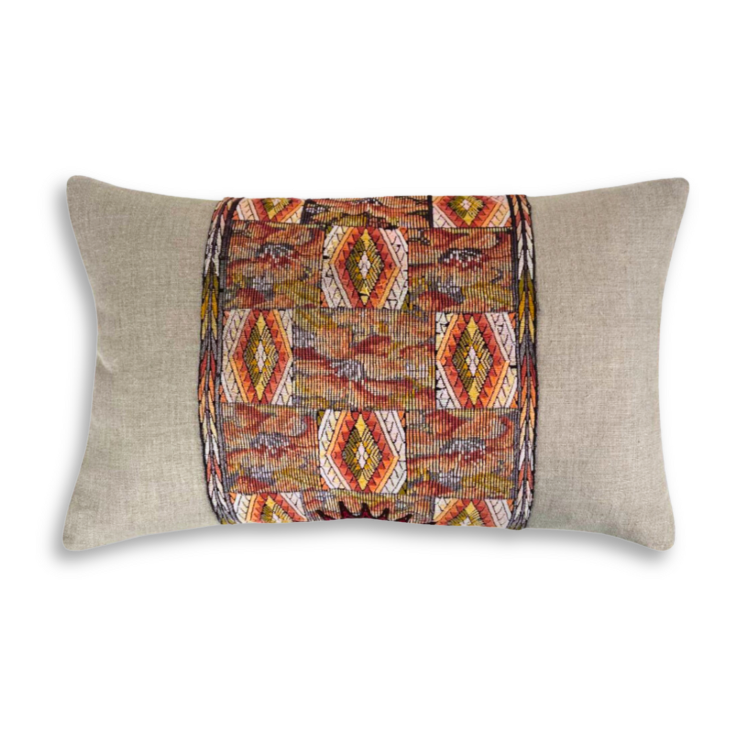 Huipil & Hemp Throw Pillow Cover
