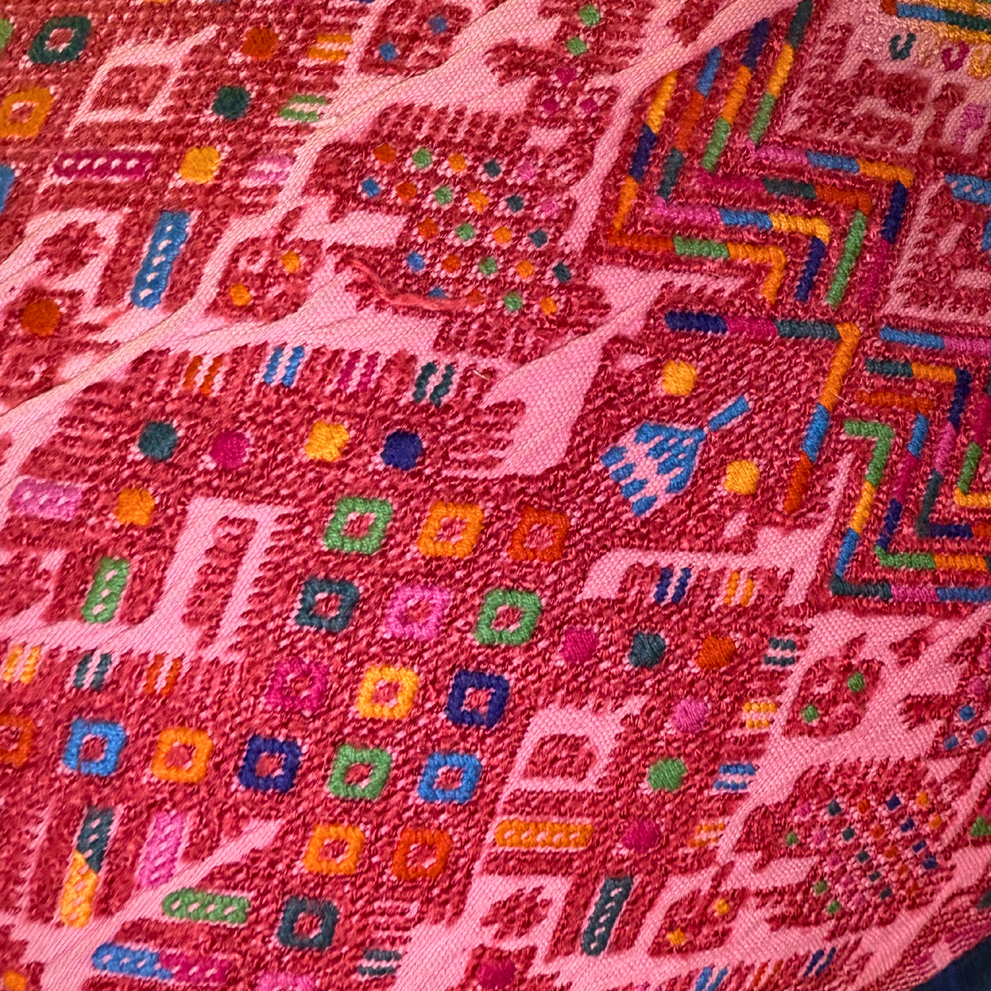 Embroidered Huipil & Handwoven Corte Throw Pillow Cover