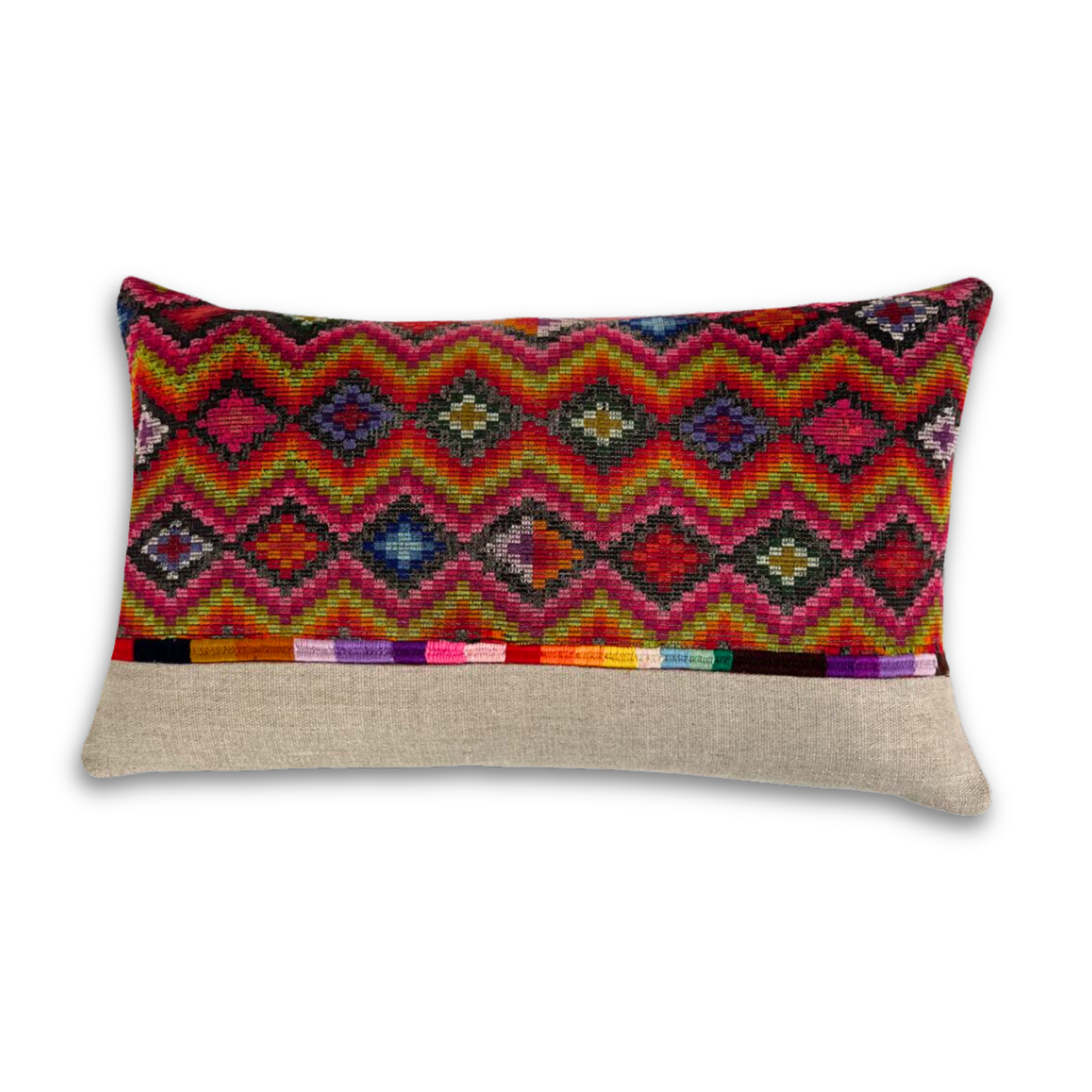 Huipil & Hemp Throw Pillow Cover
