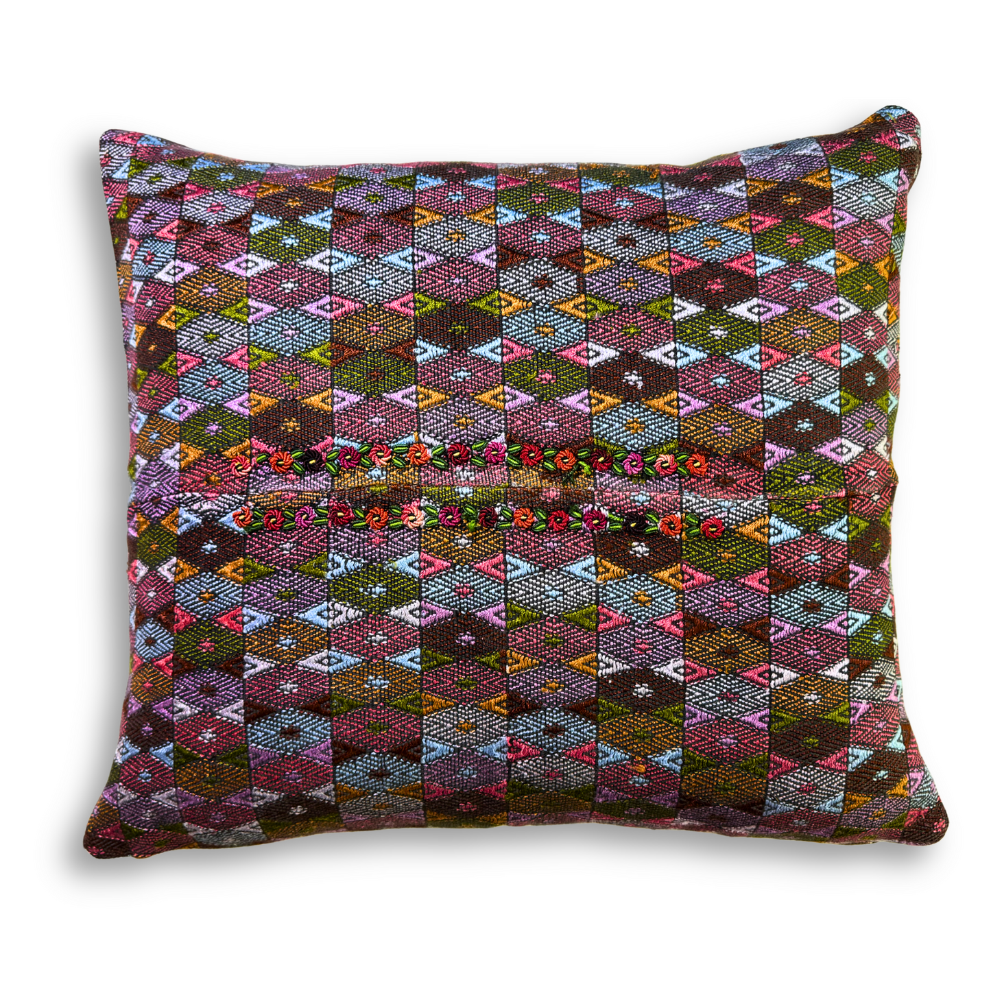 Huipil & Hemp Throw Pillow Cover