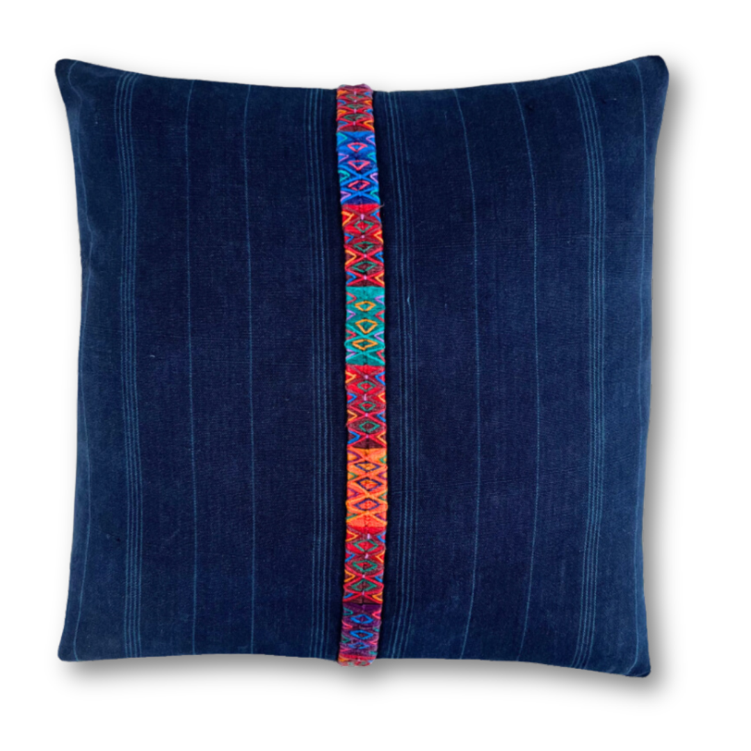 Indigo throw clearance pillow