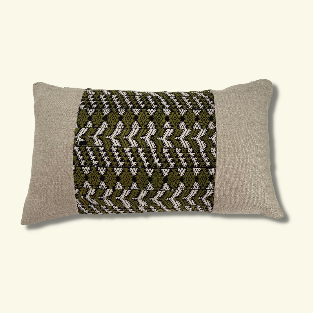 Huipil & Hemp Pillow - Intertwined