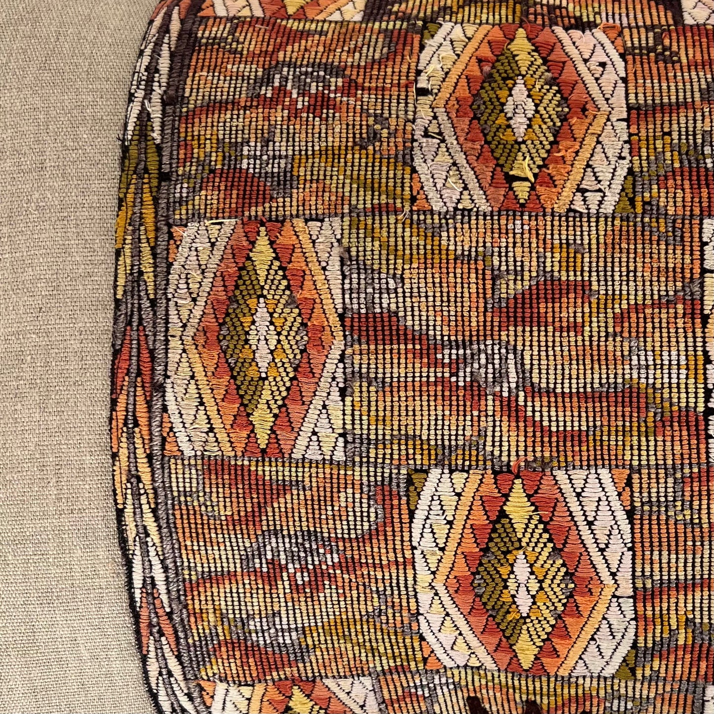 Huipil & Hemp Throw Pillow Cover
