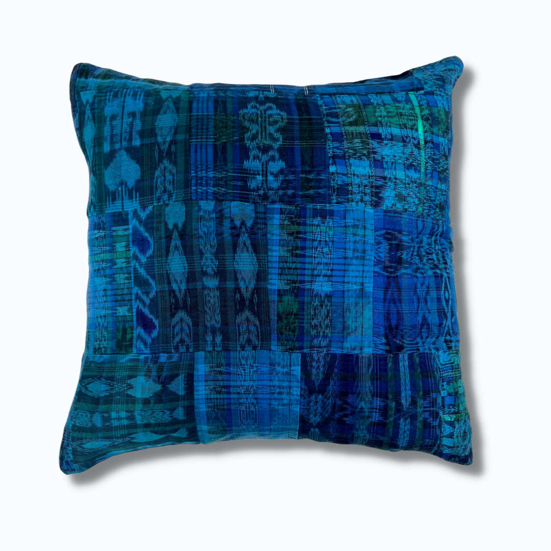 Overdyed Patchwork Corte & Hemp Pillow