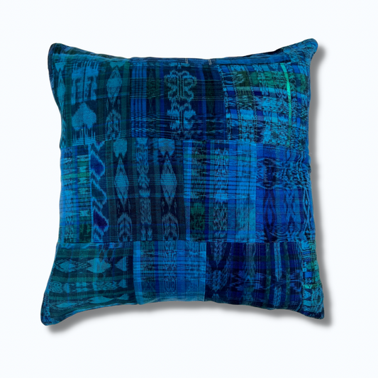 Overdyed Patchwork Corte & Hemp Pillow