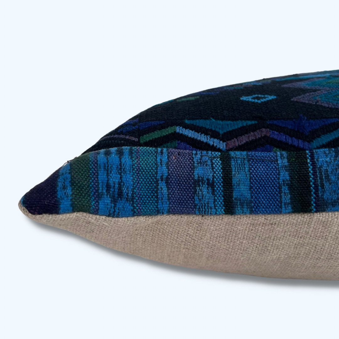 Huipil & Hemp Pillow - Intertwined