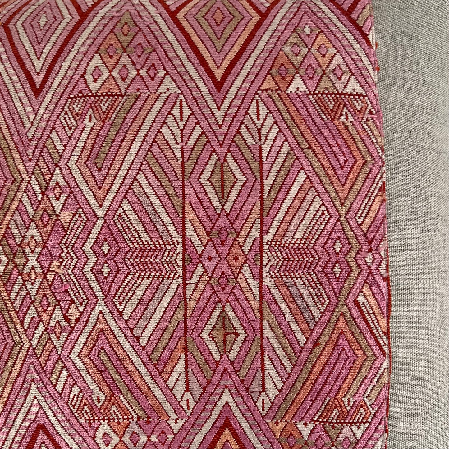 Huipil & Hemp Throw Pillow Cover