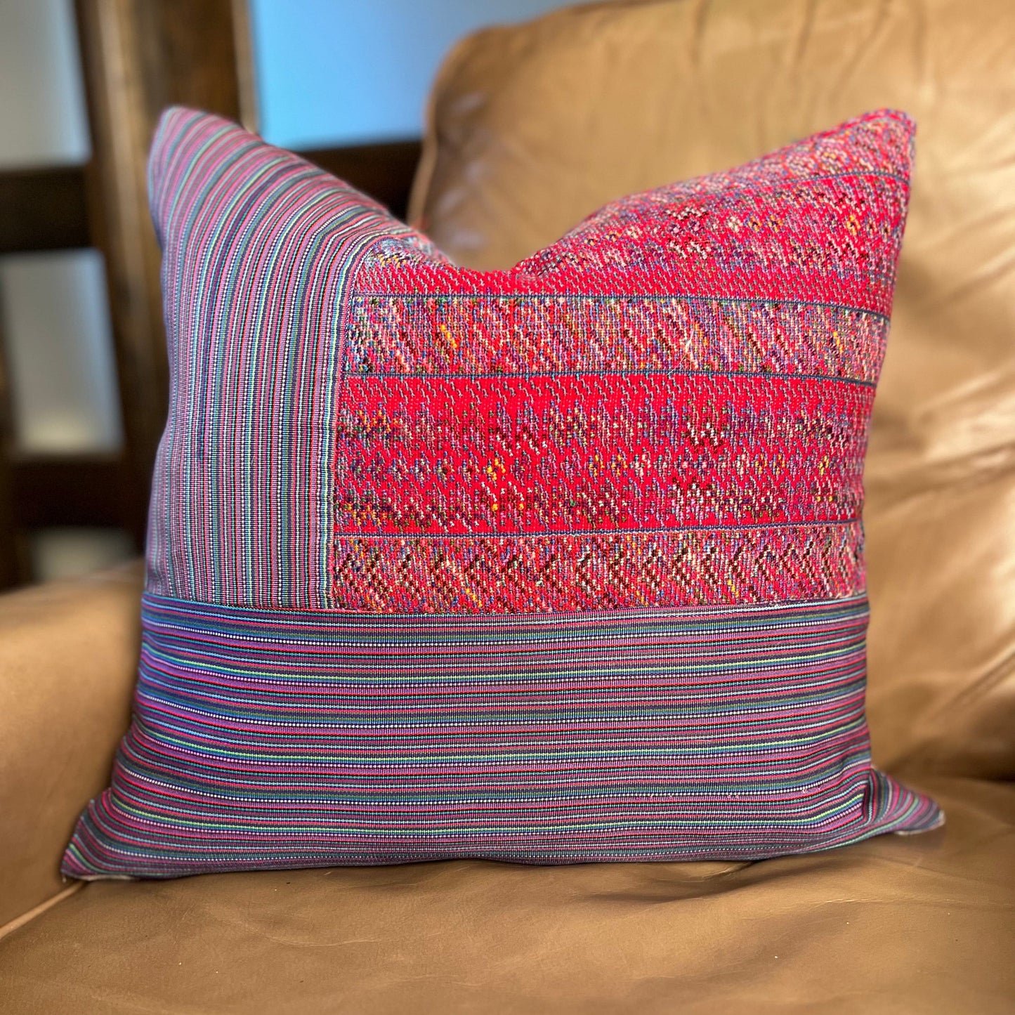 Huipil & Hemp Pillow - Intertwined