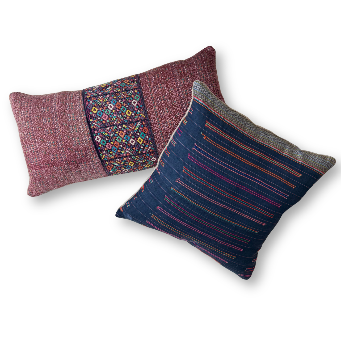 Huipil & Hemp Throw Pillow Cover