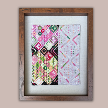 Framed Handwoven Textile (Walnut Frame)