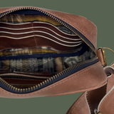Leather Crossbody with Handwoven Strap
