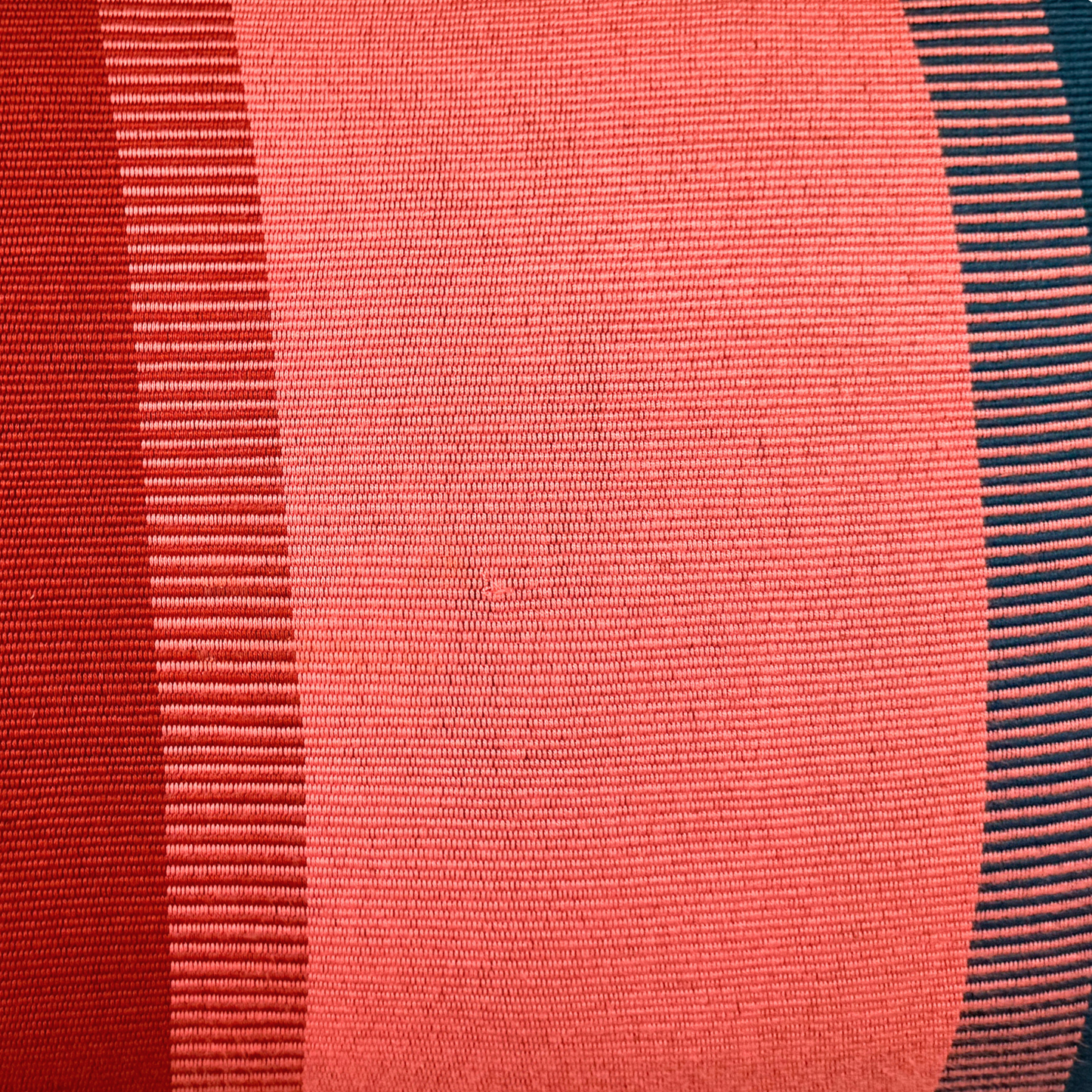 Handwoven Color Block & Hemp Pillow - Light & Dark Terra Cotta