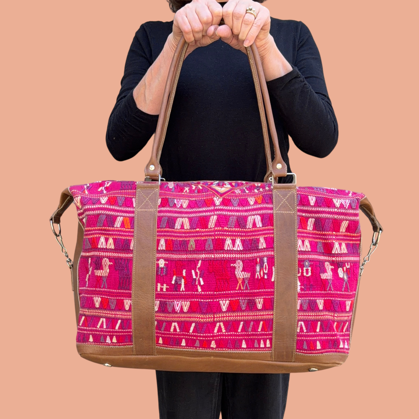 Huipil Mini-Weekender - Handwoven Travel Bag