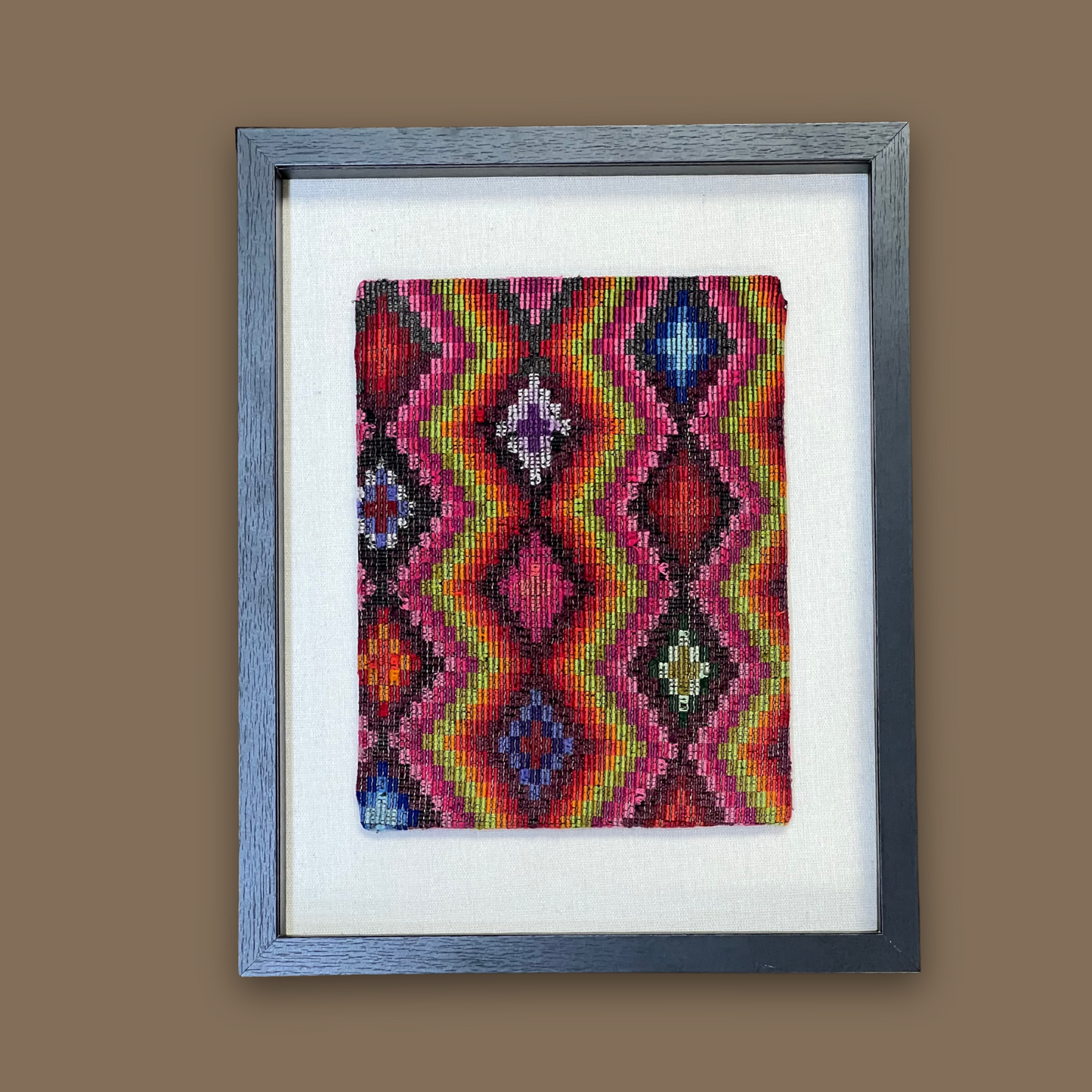 Framed Handwoven Textile (Black Frame)