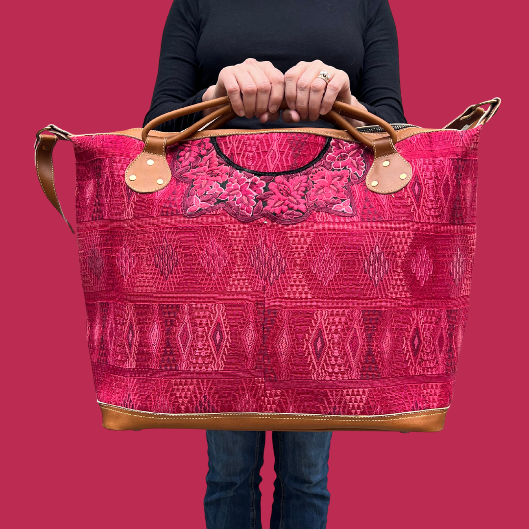 Buy Embroidered Tote Bag, Square Tote Bag, Huipil Floral Embroidered Bag,  Floral Design, Guatemalan, Cotton Bag, Online in India - Etsy