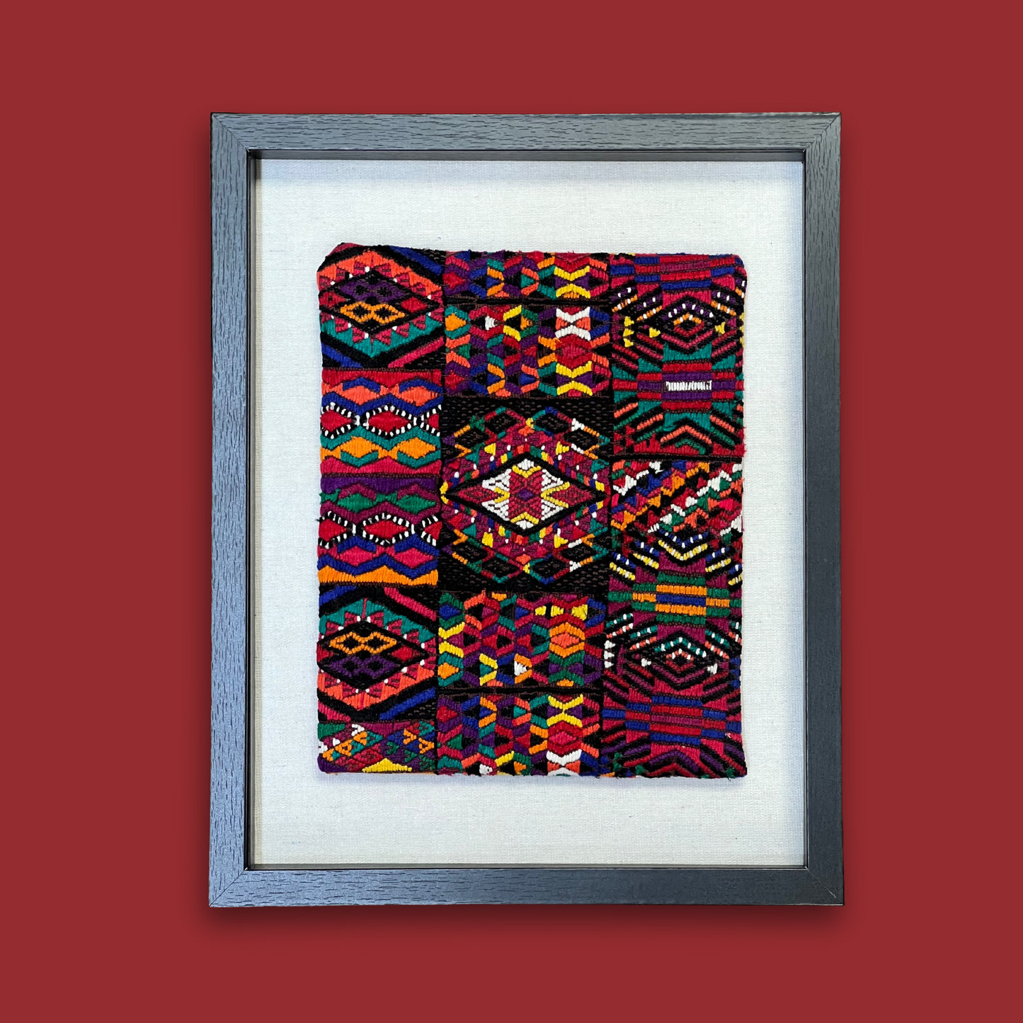 Framed Handwoven Textile (Black Frame)