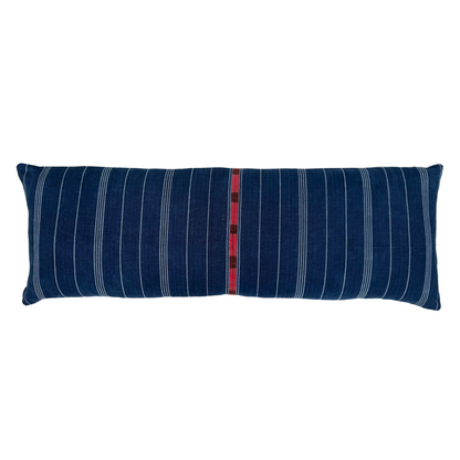Indigo Corte & Hemp Long Lumbar Pillow