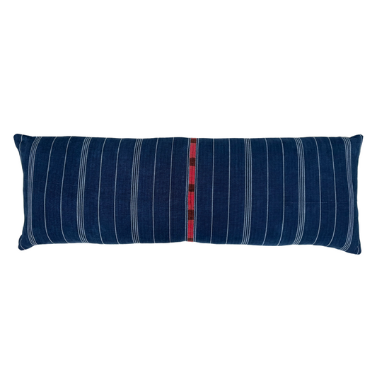 Indigo Corte & Hemp Long Lumbar Pillow
