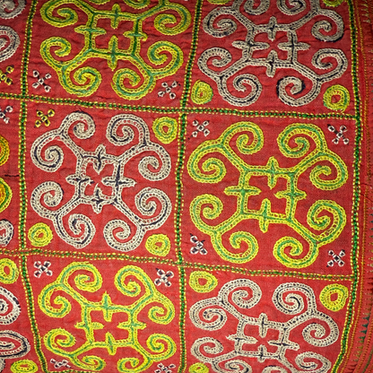 Hmong & Hemp Throw Pillow Cover