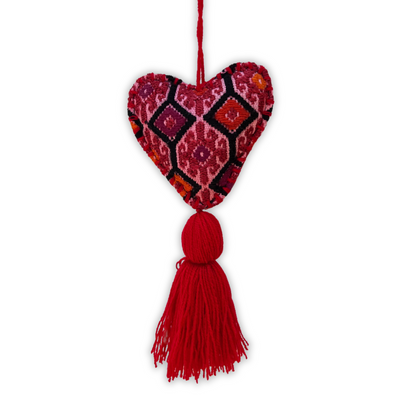 Red-Pink Heart Ornament