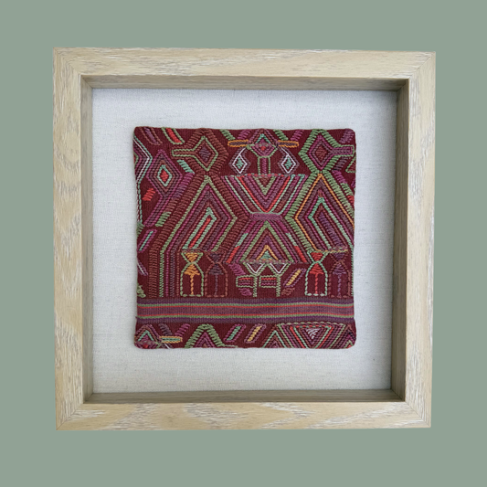Framed Handwoven Textile (Natural Frame)