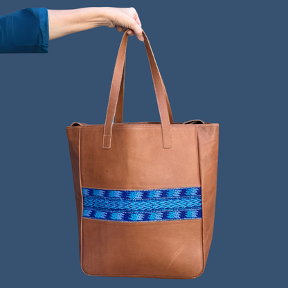 Large Tote with Huipil Accent