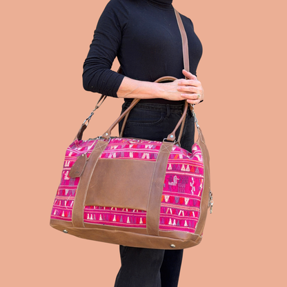 Huipil Mini-Weekender - Handwoven Travel Bag