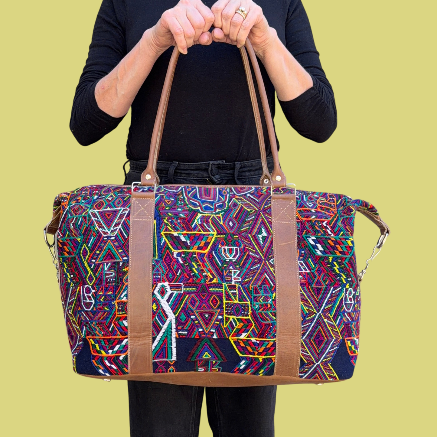 Huipil Mini-Weekender - Handwoven Travel Bag