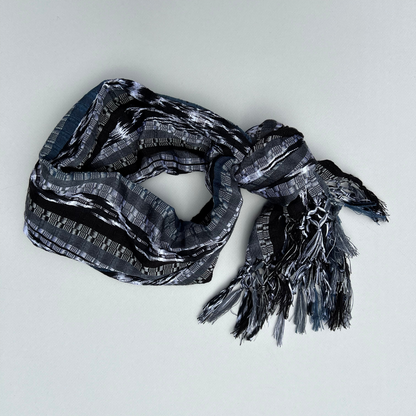 Blue-Grey Handwoven Scarf