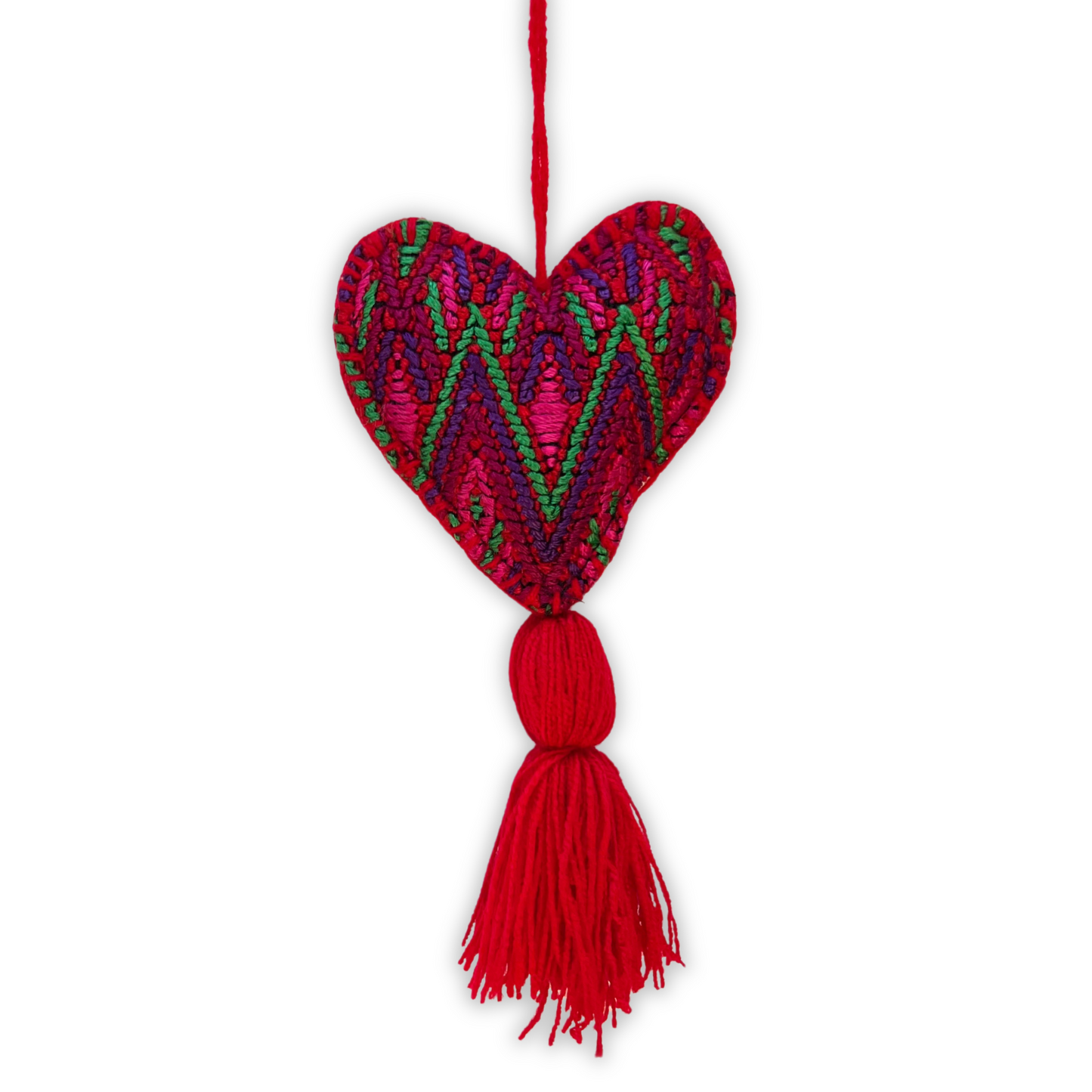 Red-Purple Heart Ornament