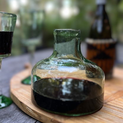 Handblown Green Wine Decanter