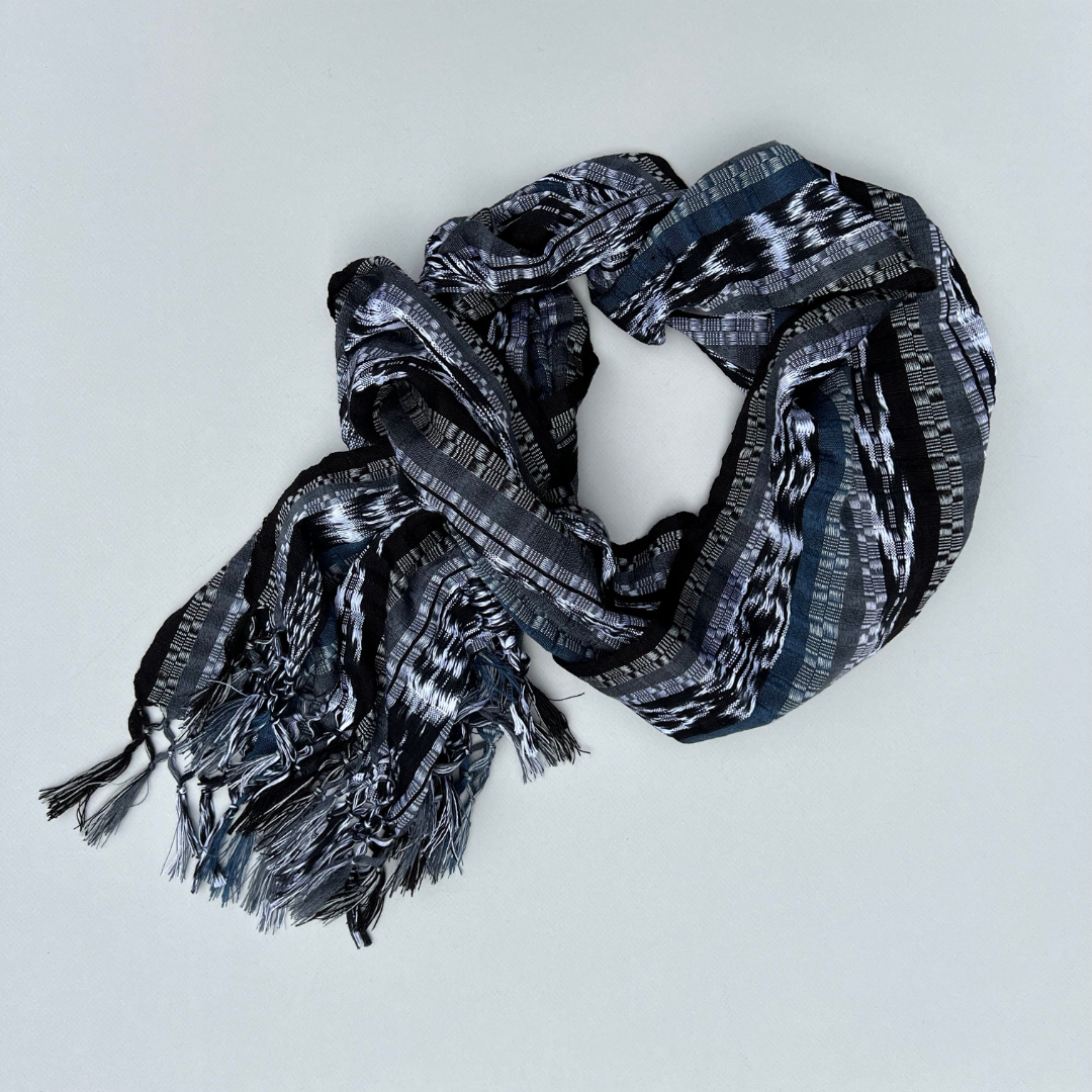 Blue-Grey Handwoven Scarf