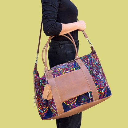 Huipil Mini-Weekender - Handwoven Travel Bag