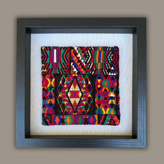 Framed Handwoven Textile (Black Frame)