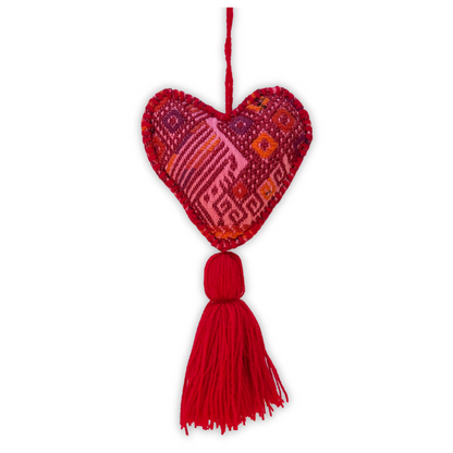 Red-Pink Heart Ornament