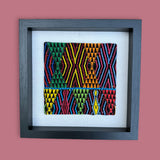 Framed Handwoven Textile (Black Frame)
