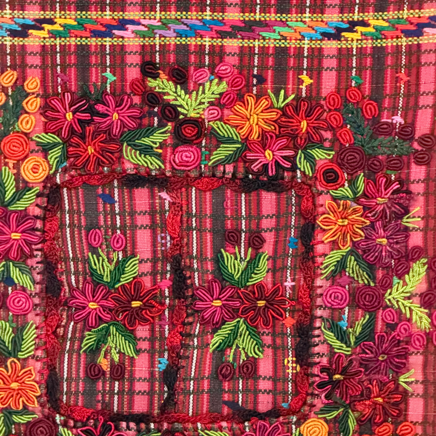 Stretched and Framed Handwoven Textile (Black Frame)