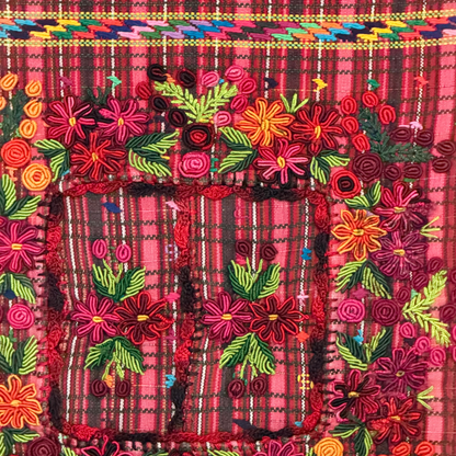 Stretched and Framed Handwoven Textile (Black Frame)