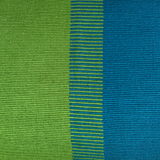 Handwoven Color Block & Hemp Pillow - Blue & Green