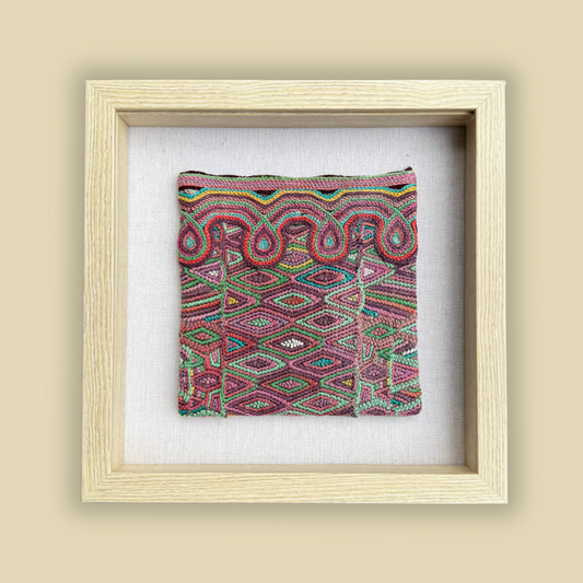 Framed Handwoven Textile (Natural Frame)
