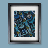 Framed Handwoven Textile (Black Frame)