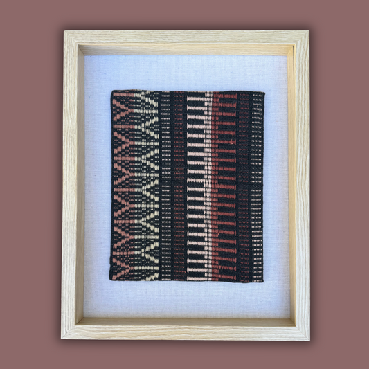 Framed Handwoven Textile (Natural Frame)