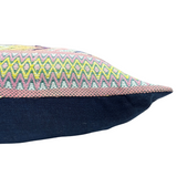 Embroidered Huipil & Handwoven Corte Throw Pillow Cover