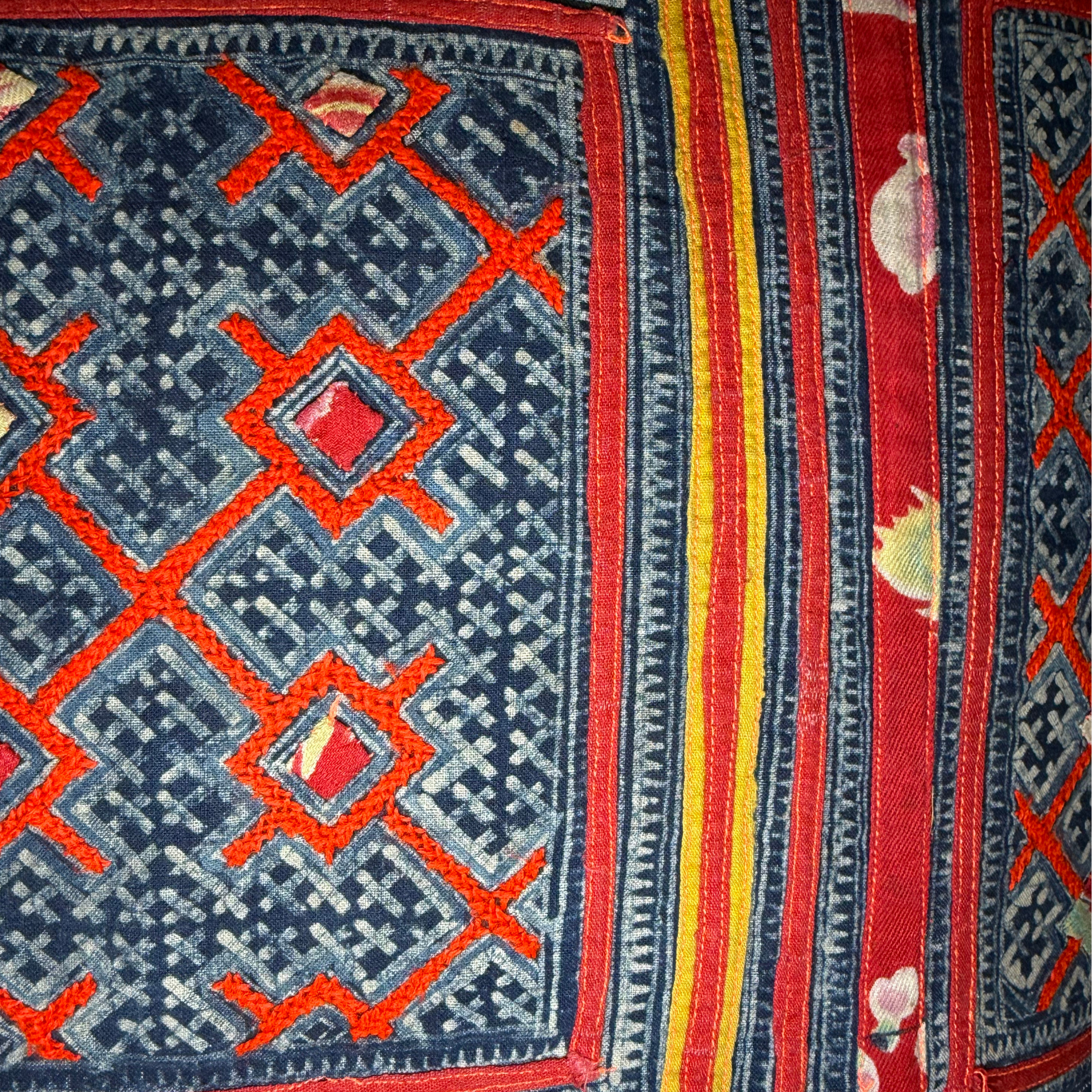 Hmong & Hemp Throw Pillow Cover
