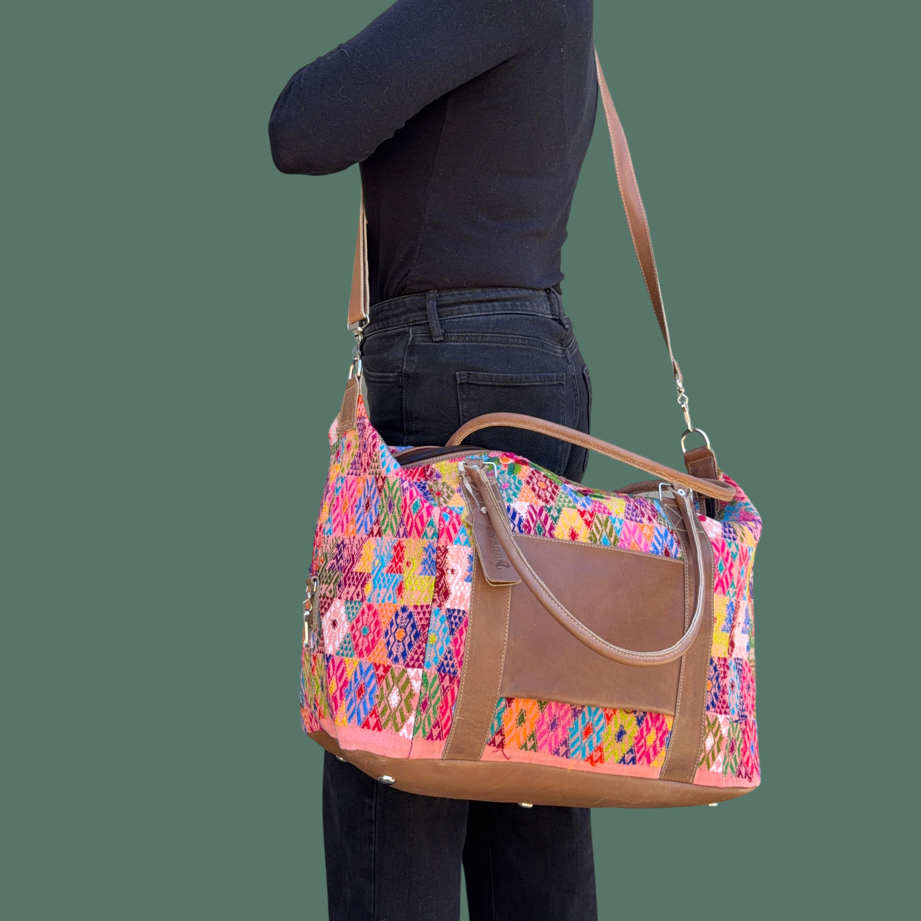 Huipil Mini-Weekender - Handwoven Travel Bag