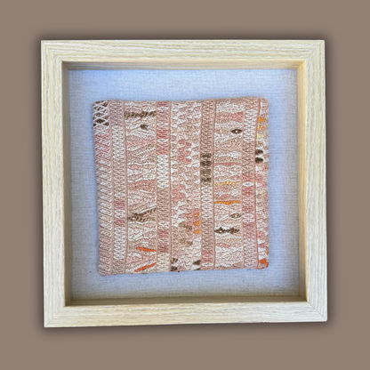 Framed Handwoven Textile (Natural Frame)